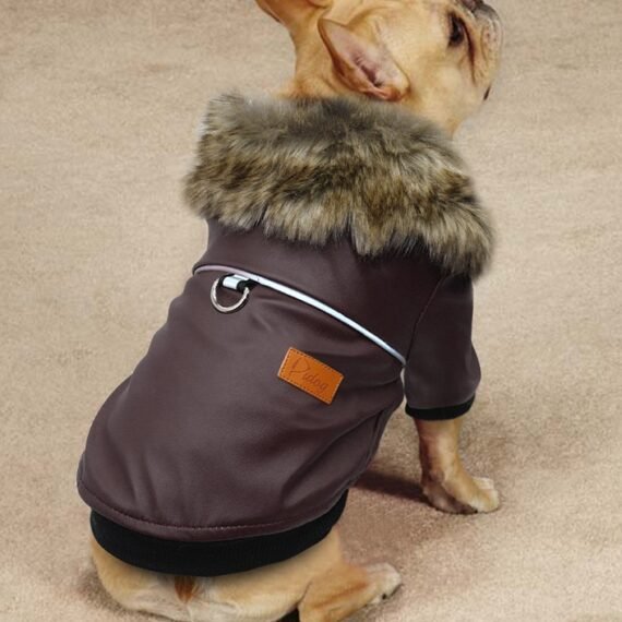 Dog clothes leather jacket