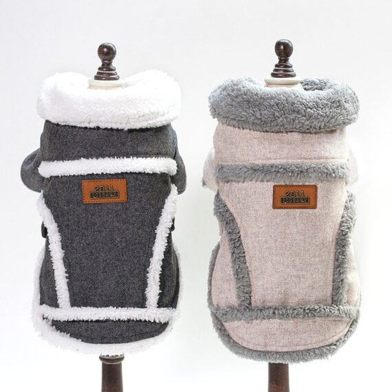 Pet Two-leg Fleece-lined Personalized Warm Keeping Dog Clothes